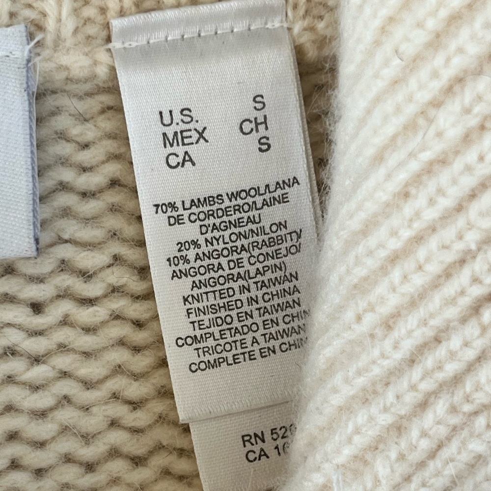 Liz Claiborne Vtg lambs wool blend tie waist sweater, Hudson Bay stripe design - Picture 13 of 16